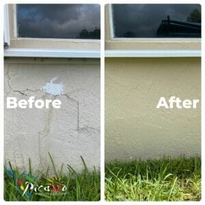 Stucco Repair Before and After