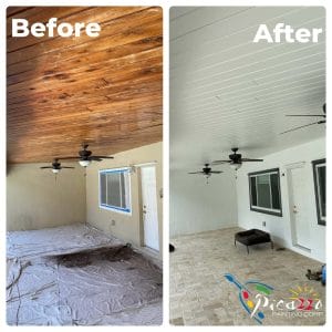 Wood Painting Before & After